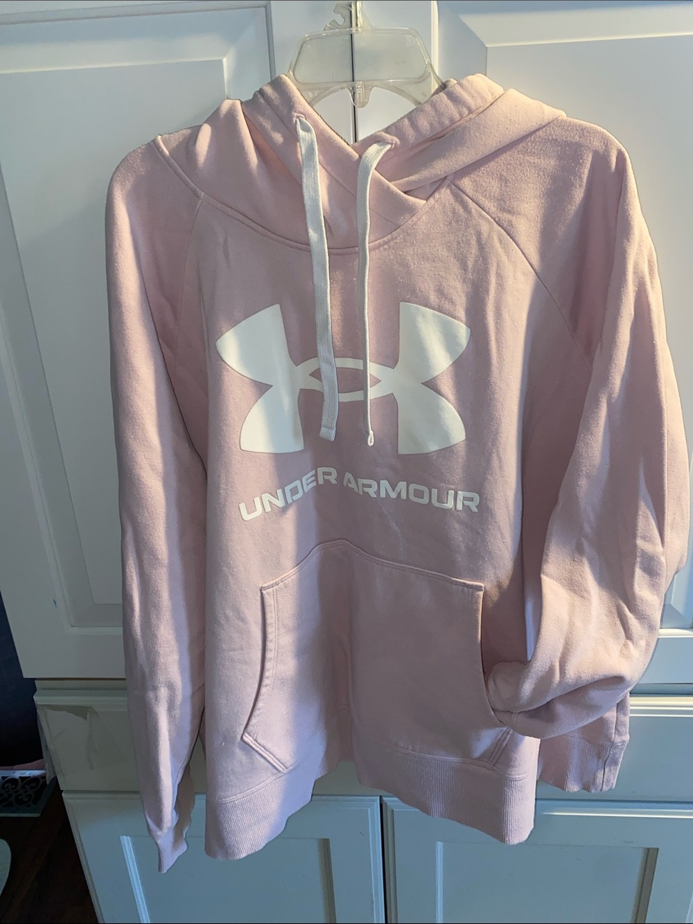 Under Armour Light Pink Logo Pullover Hoodie